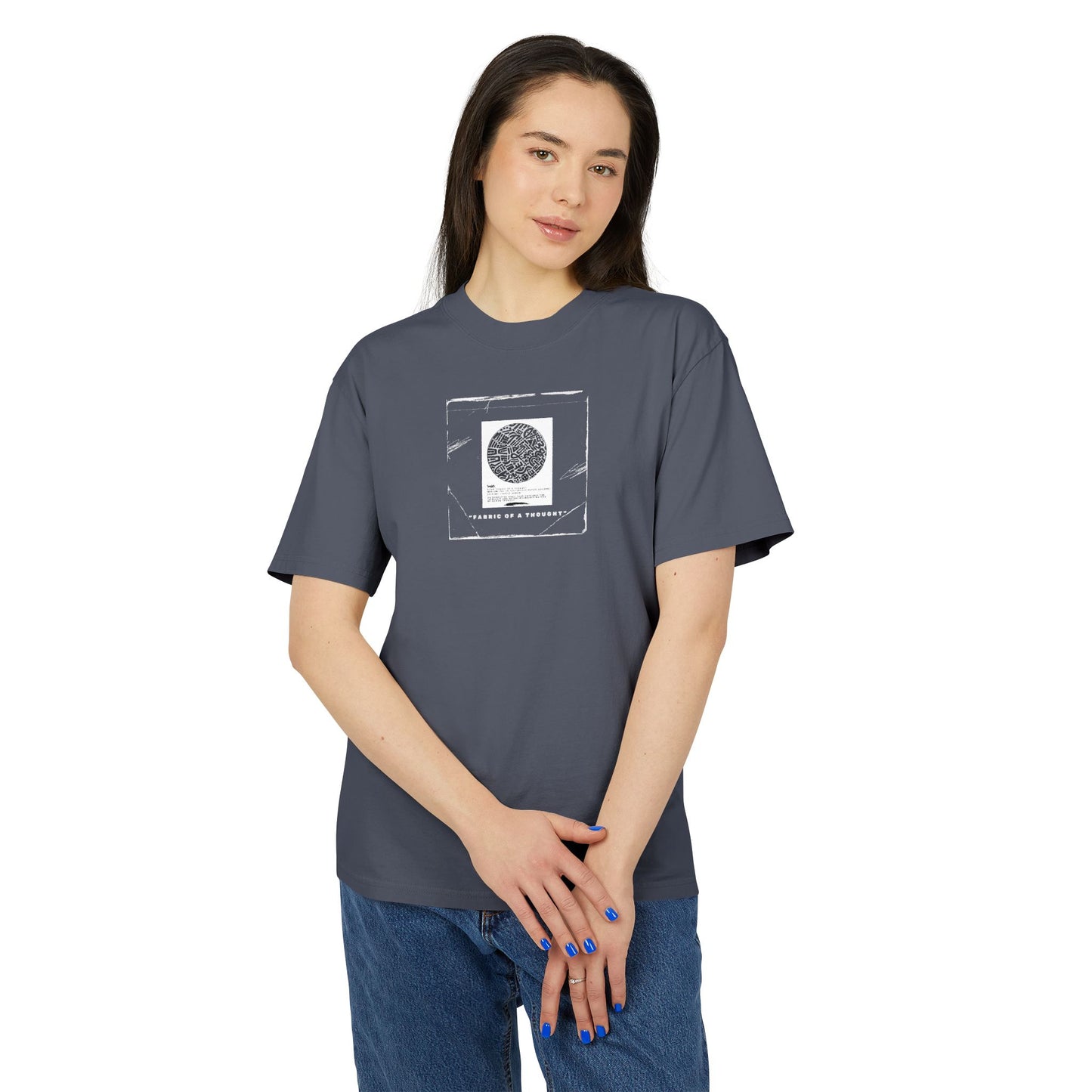 Fabric Of A Thought - Unisex Heavy Faded Tee | Relaxed Casual Style | Perfect for Everyday Wear, Gifting, Festivals, Summer Outings, Lounge Wear