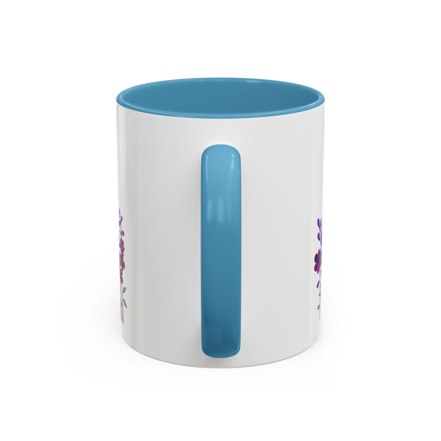 Floral Accent Coffee Mug - Elegant Botanical Design for Home & Office