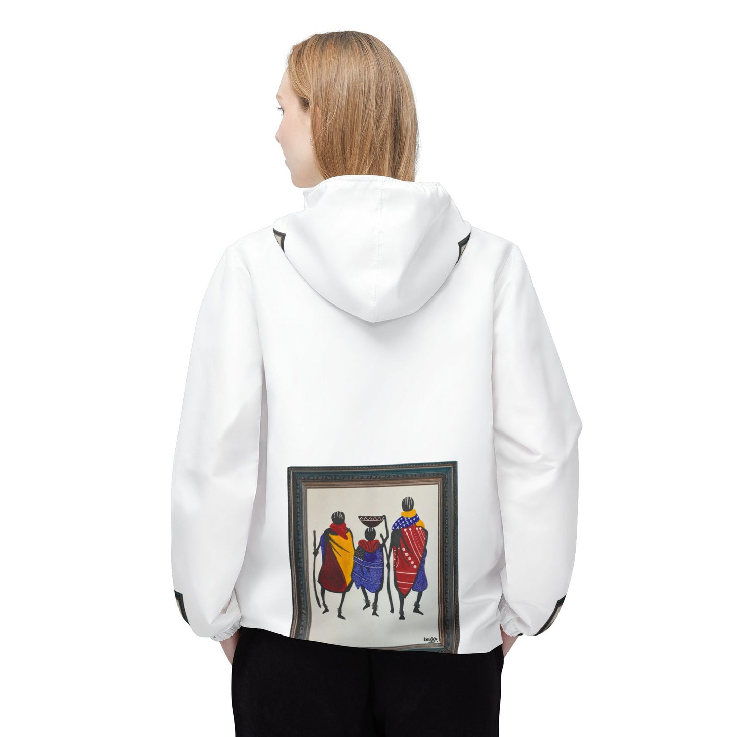 Ngwetsi - Windbreaker Jacket - Unique AOP Design, Stylish Lightweight Outerwear for Festivals, Travel, Everyday Use