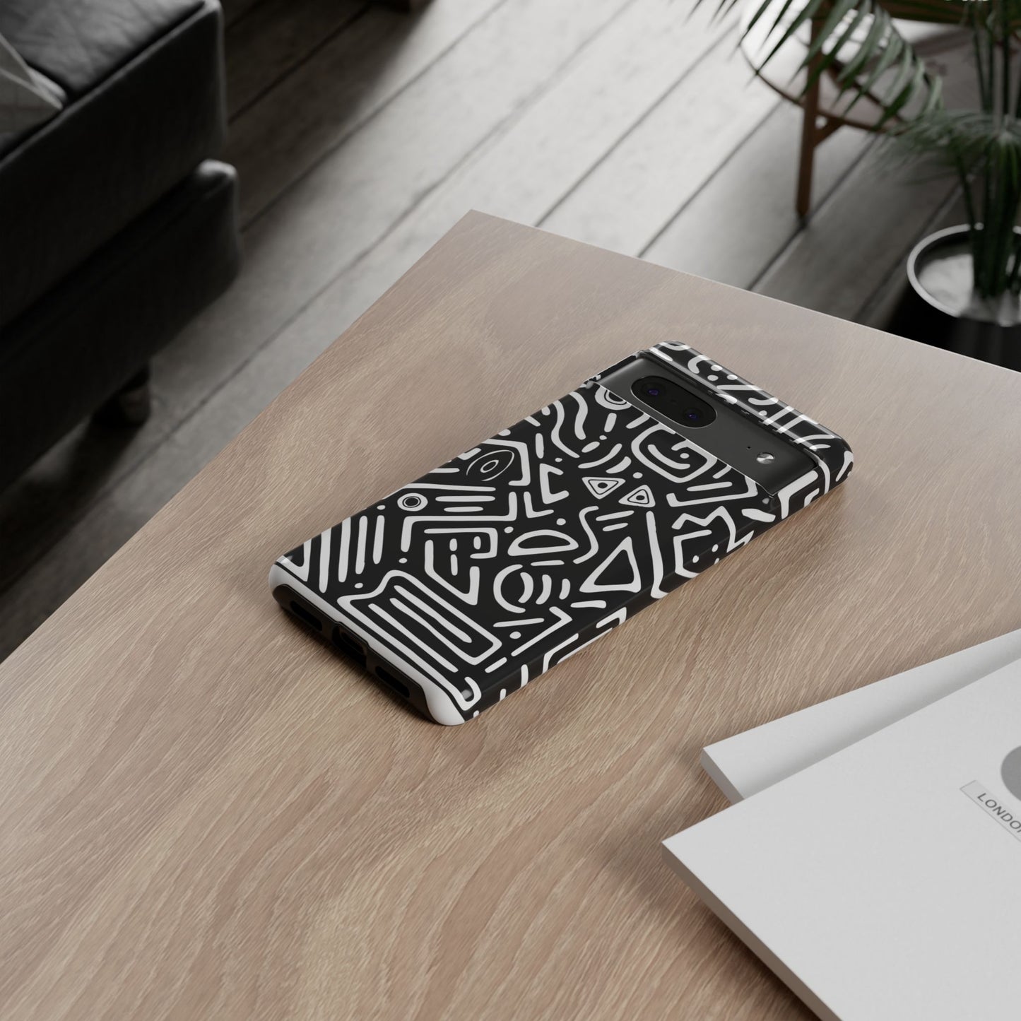 Stylish Phone Case, Abstract Design, Tough Cell Phone Cover, Modern Smartphone Protector, Gift for Tech Lovers, Unique Accessories