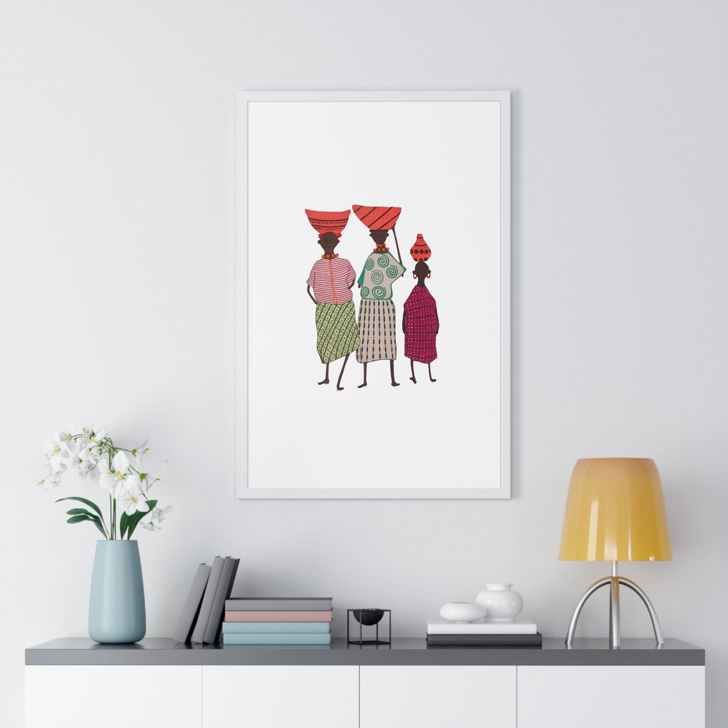 Dinkgwana Vertical Framed Poster - Artistic Wall Decor for Home & Office