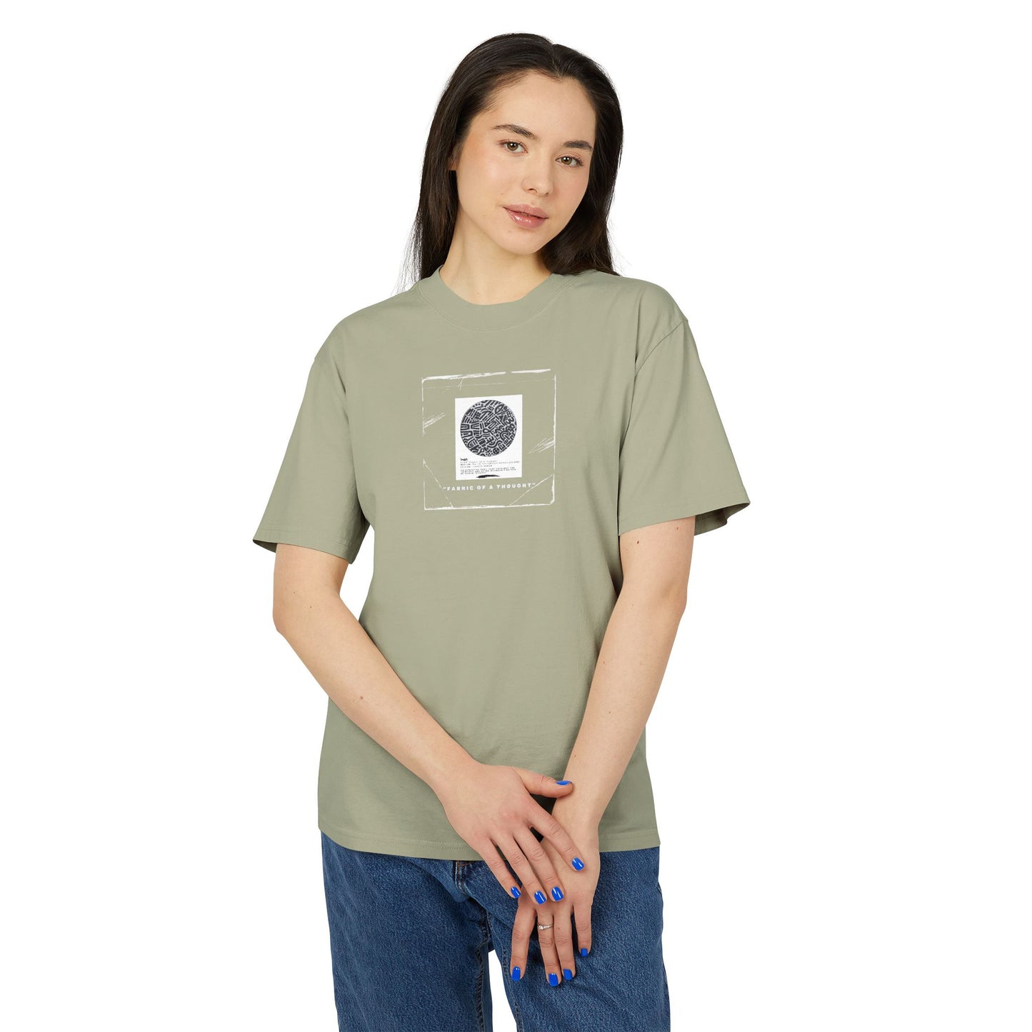 Fabric Of A Thought - Unisex Heavy Faded Tee | Relaxed Casual Style | Perfect for Everyday Wear, Gifting, Festivals, Summer Outings, Lounge Wear