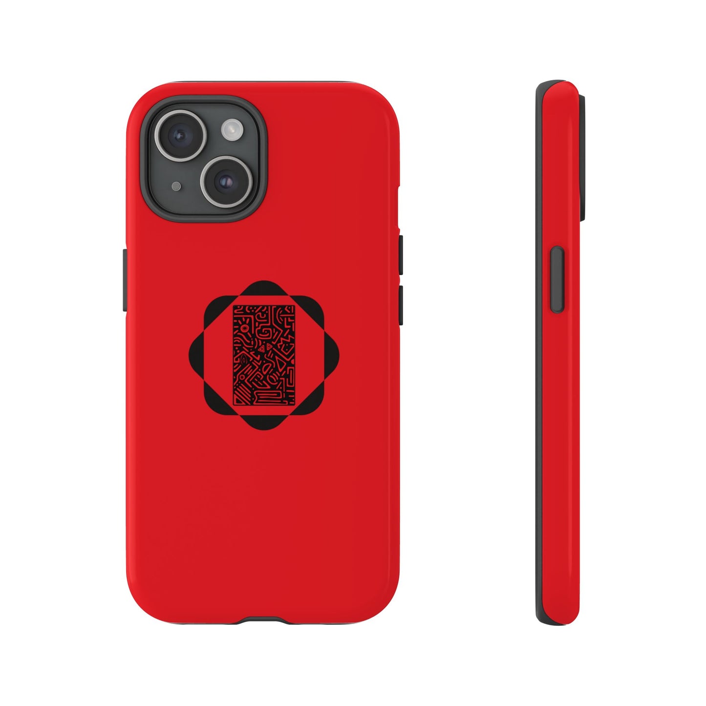 Tough Cases Phone Case, Bold Red Design, Unique Gift for Tech Lovers, Customize for Birthdays, Holidays, Everyday Use