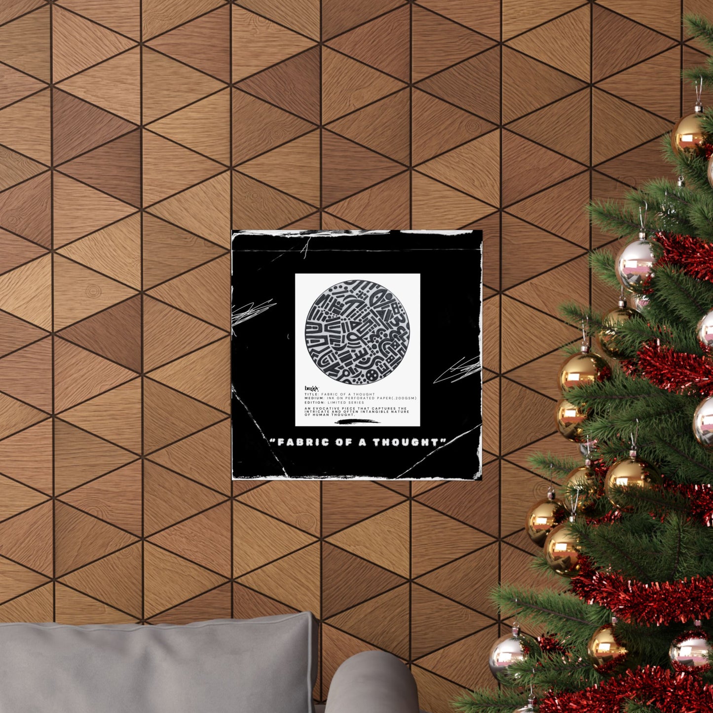 Artistic Matte Vertical Poster - "Fabric of a Thought"