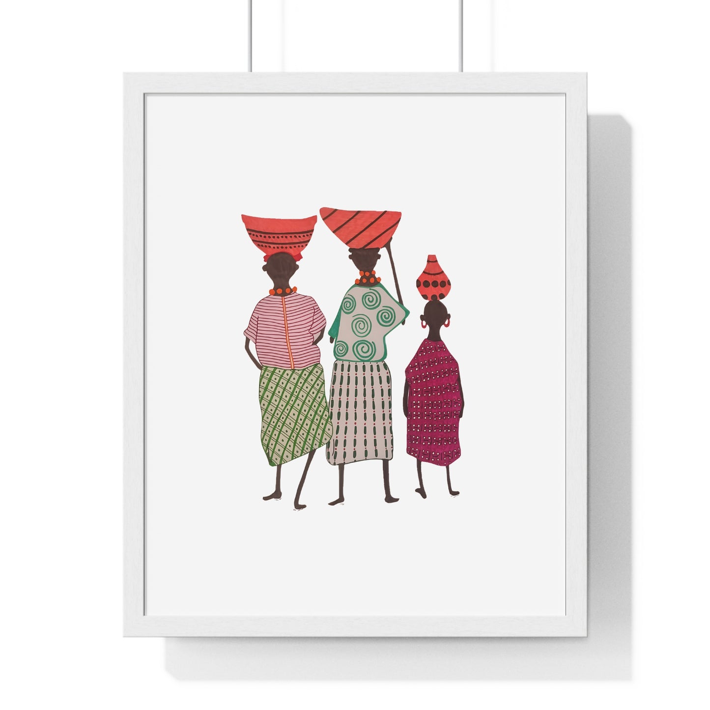 Dinkgwana Vertical Framed Poster - Artistic Wall Decor for Home & Office