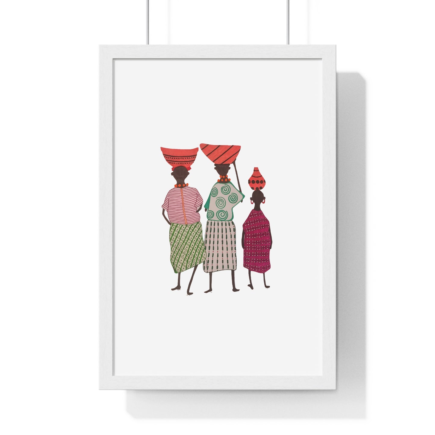 Dinkgwana Vertical Framed Poster - Artistic Wall Decor for Home & Office