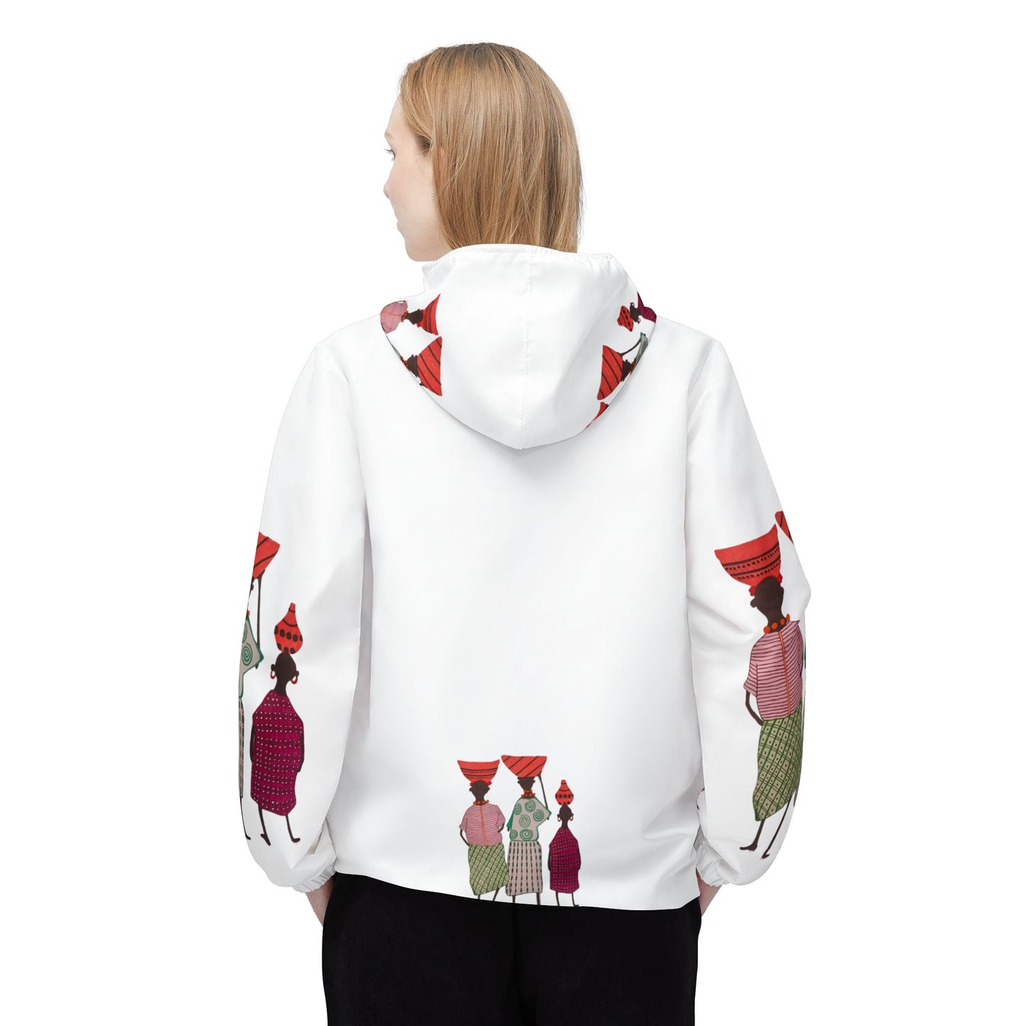 Dinkgwana - Windbreaker Jacket, Unisex Raincoat, Lightweight AOP Jacket, Trendy Travel Wear, Unique Gift for Her