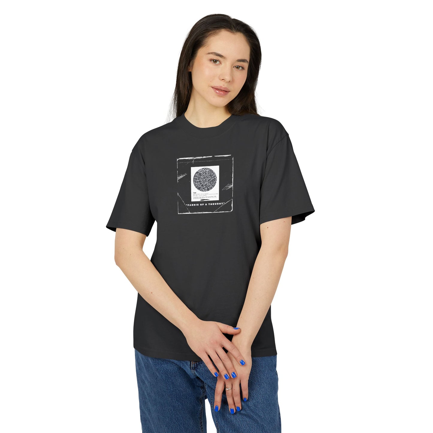 Fabric Of A Thought - Unisex Heavy Faded Tee | Relaxed Casual Style | Perfect for Everyday Wear, Gifting, Festivals, Summer Outings, Lounge Wear