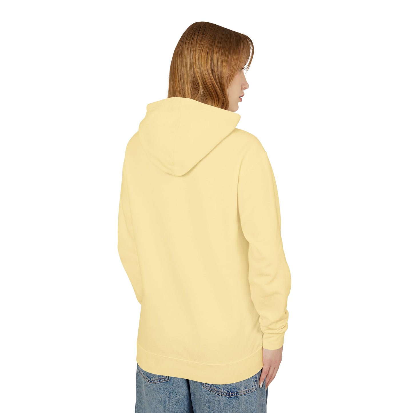 Artistic Minimalist Unisex Lightweight Hooded Sweatshirt with Colorful Figures