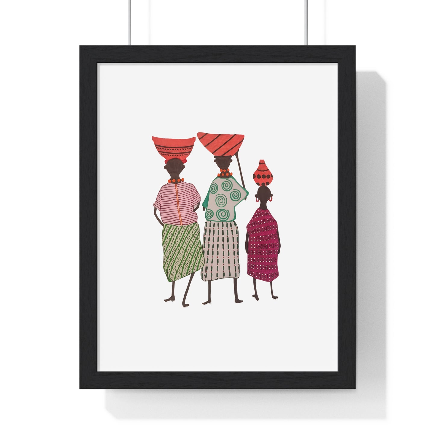 Dinkgwana Vertical Framed Poster - Artistic Wall Decor for Home & Office