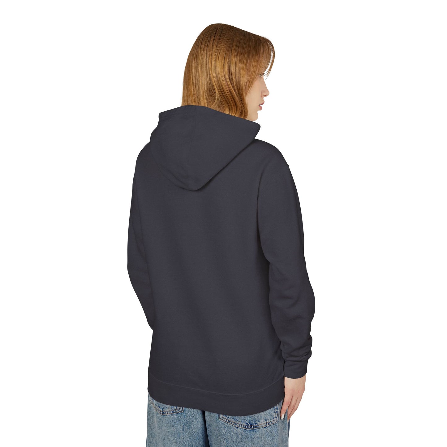 Artistic Minimalist Unisex Lightweight Hooded Sweatshirt with Colorful Figures
