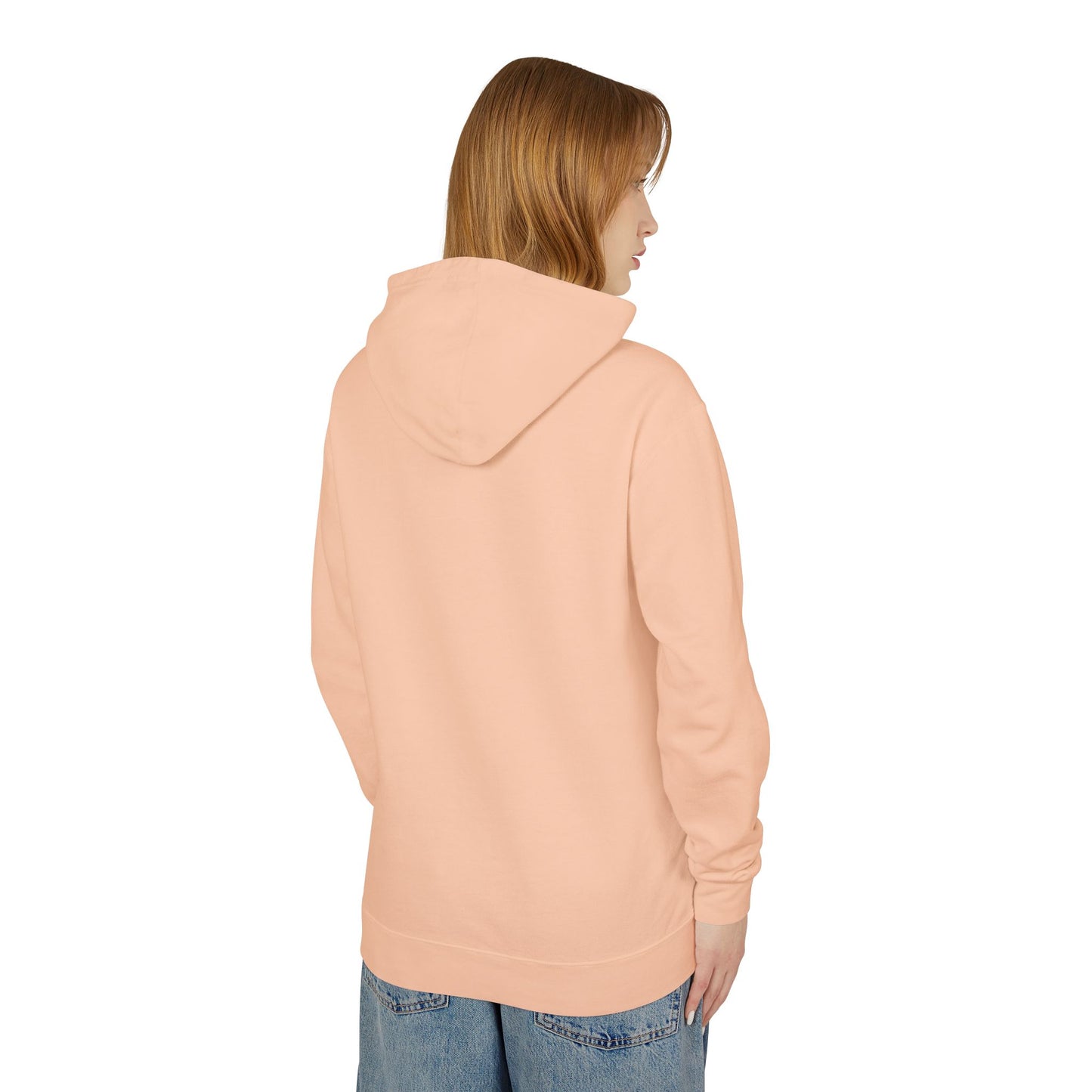 Artistic Minimalist Unisex Lightweight Hooded Sweatshirt with Colorful Figures
