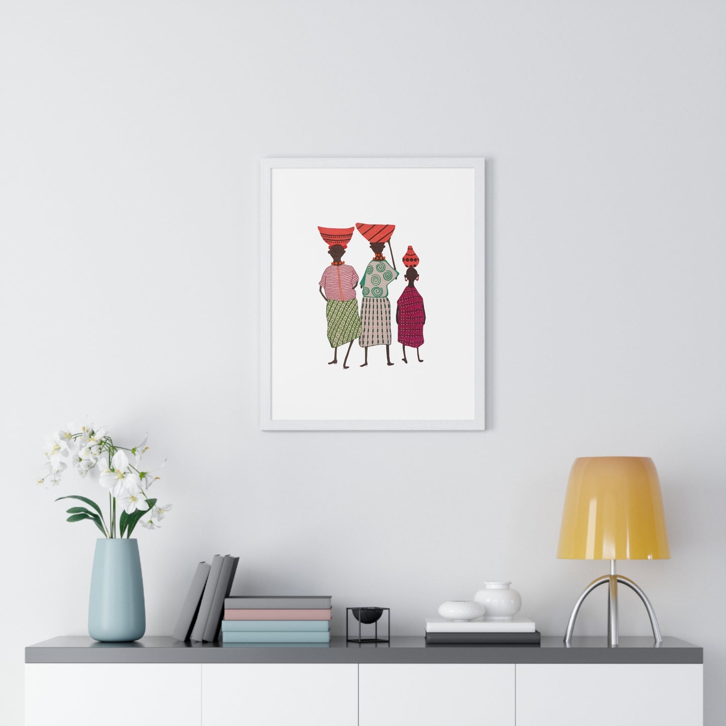 Dinkgwana Vertical Framed Poster - Artistic Wall Decor for Home & Office