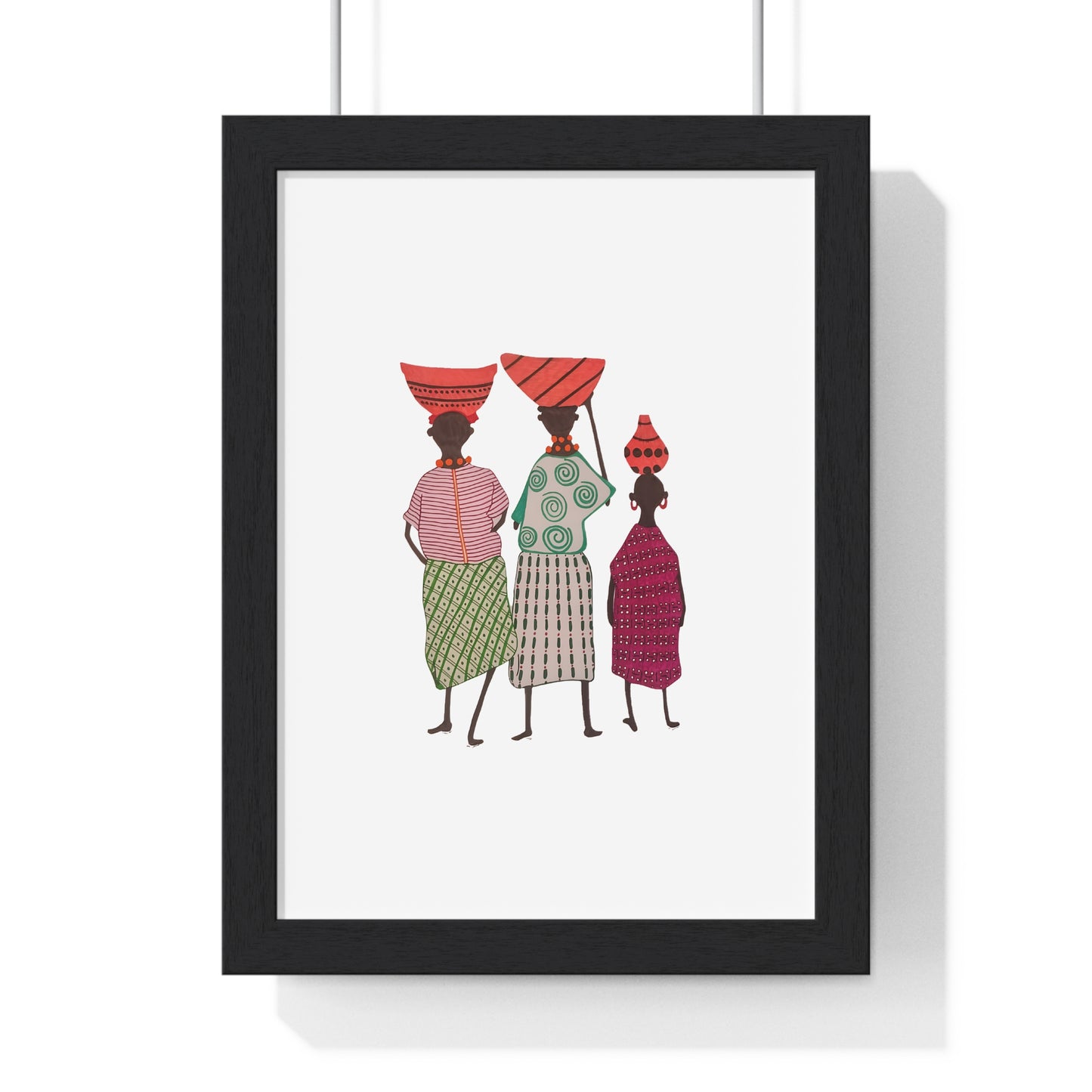 Dinkgwana Vertical Framed Poster - Artistic Wall Decor for Home & Office