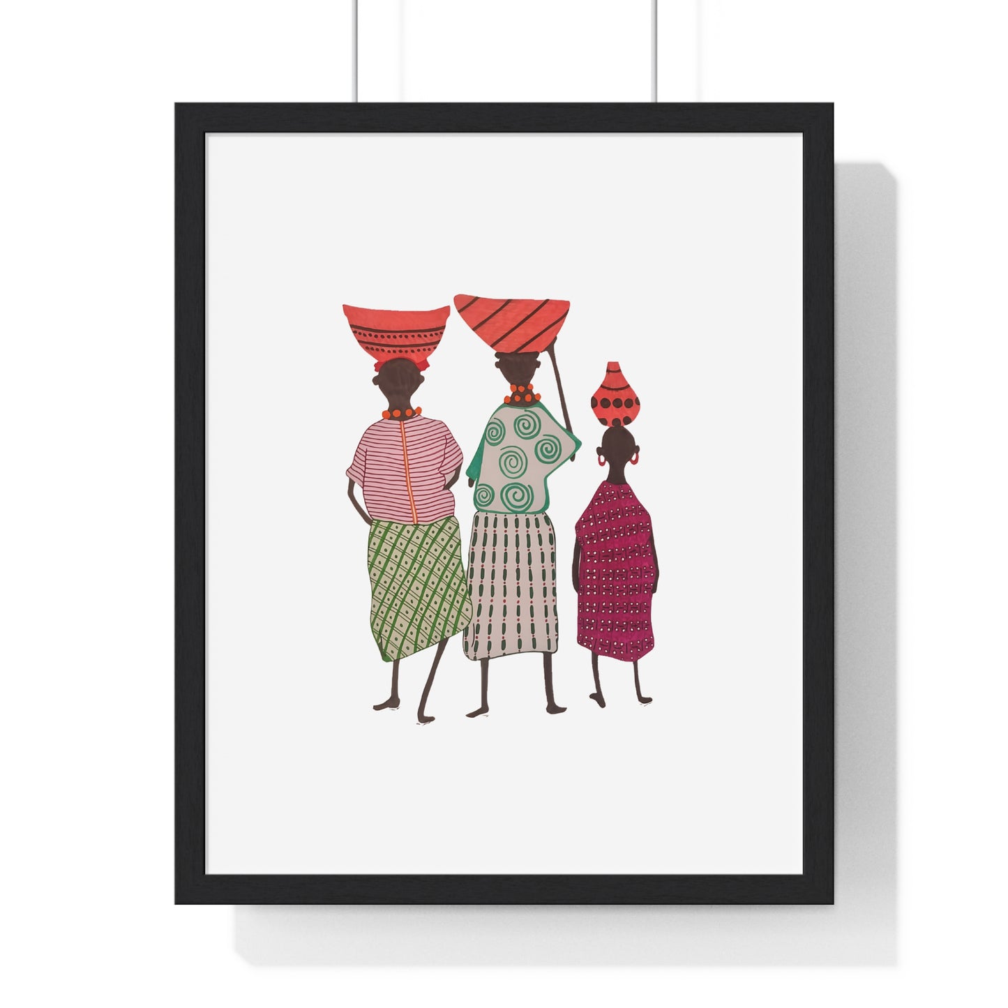 Dinkgwana Vertical Framed Poster - Artistic Wall Decor for Home & Office