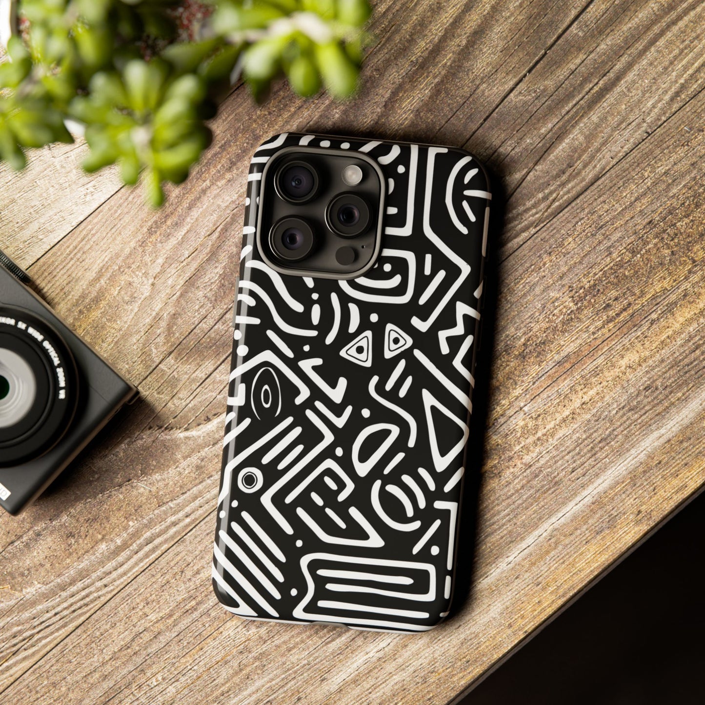 Stylish Phone Case, Abstract Design, Tough Cell Phone Cover, Modern Smartphone Protector, Gift for Tech Lovers, Unique Accessories