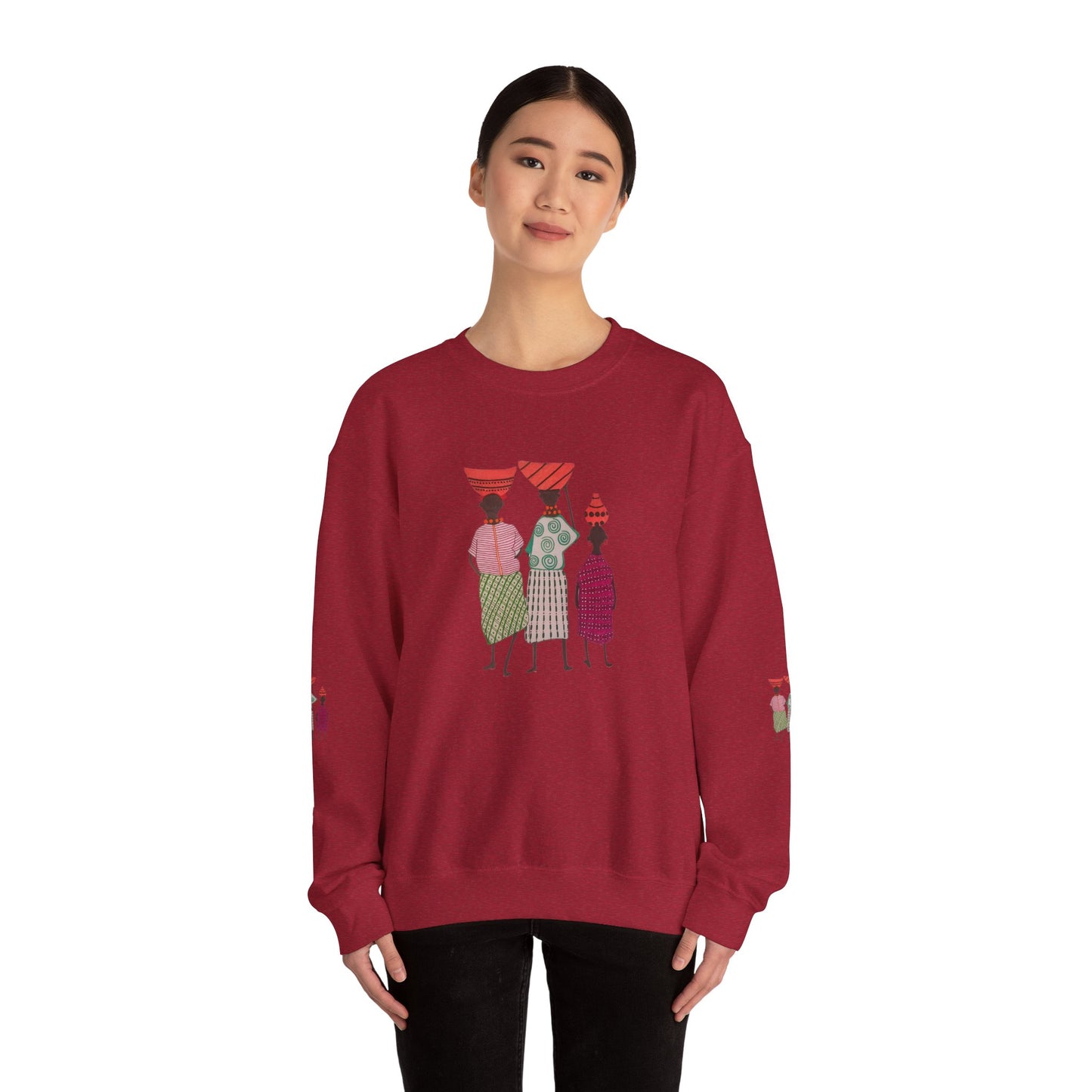 Dinkgwana Crewneck Sweatshirt - Artistic Design for Everyday Comfort