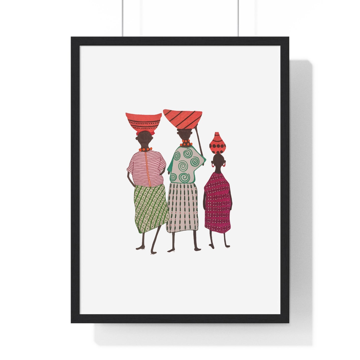 Dinkgwana Vertical Framed Poster - Artistic Wall Decor for Home & Office