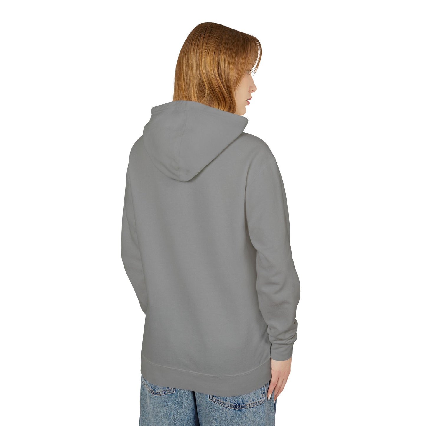 Artistic Minimalist Unisex Lightweight Hooded Sweatshirt with Colorful Figures