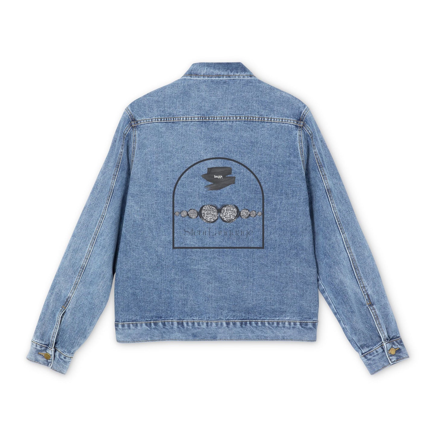 Silent Language - Stylish Men's Denim Jacket with Unique Design | Casual Wear, Gifts for Him, Trendy Fashion, Summer Layering, Everyday Outfits