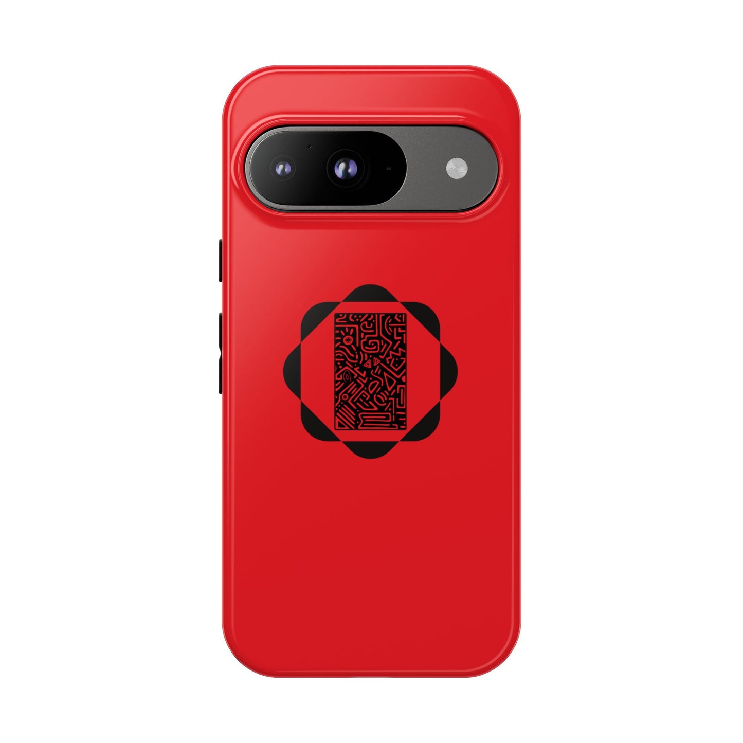 Tough Cases Phone Case, Bold Red Design, Unique Gift for Tech Lovers, Customize for Birthdays, Holidays, Everyday Use