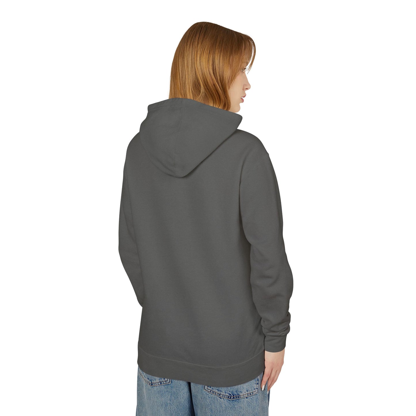 Artistic Minimalist Unisex Lightweight Hooded Sweatshirt with Colorful Figures