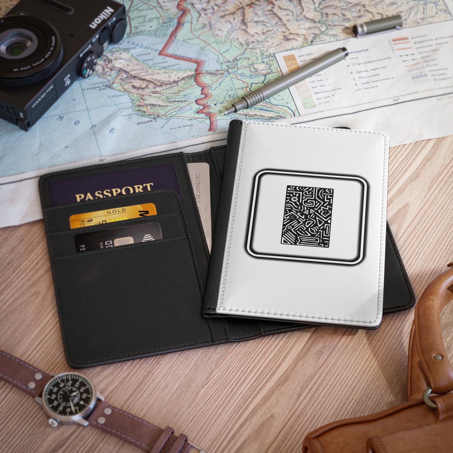 Pulse Stylish Passport Cover - Travel Essentials, Gift for Travelers, Unique Travel Accessory, Vacation Ready, Personalized Travel Case