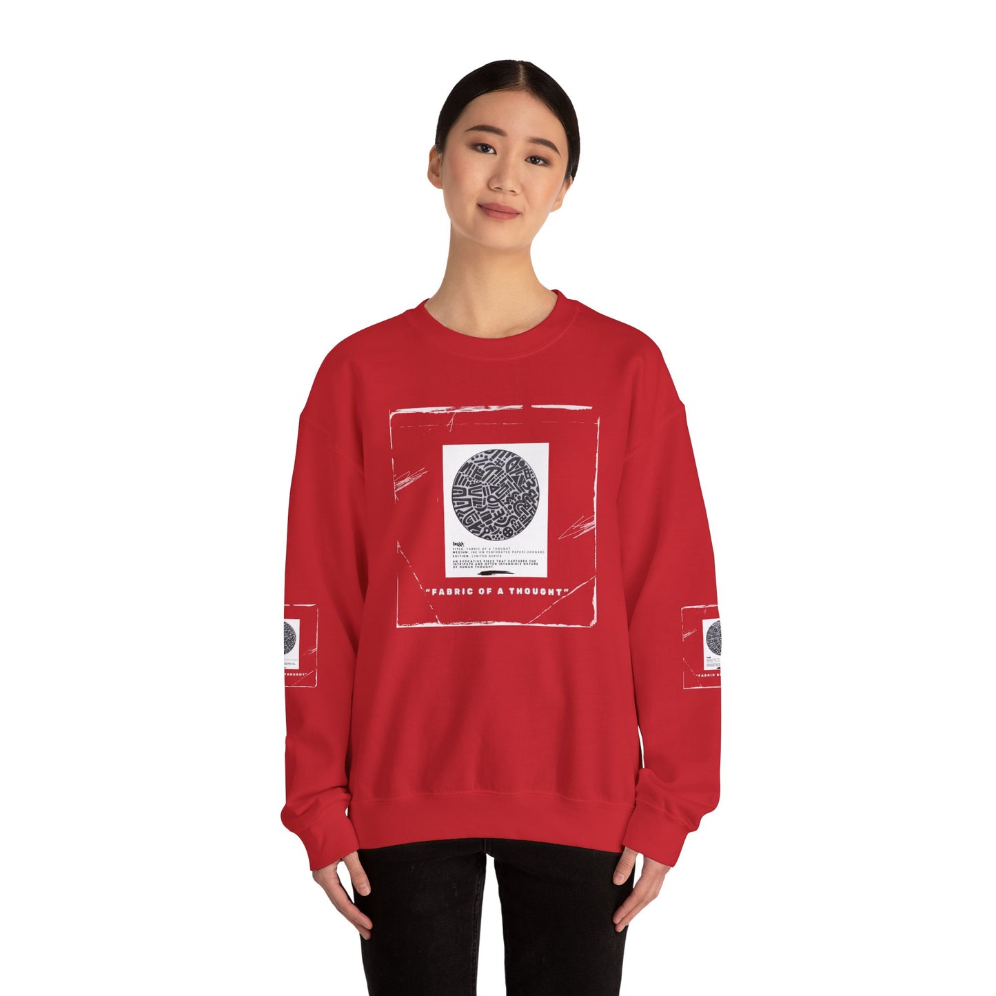 Fabric Of A Thought Unisex Heavy Blend™ Crewneck Sweatshirt - Modern Art Graphic