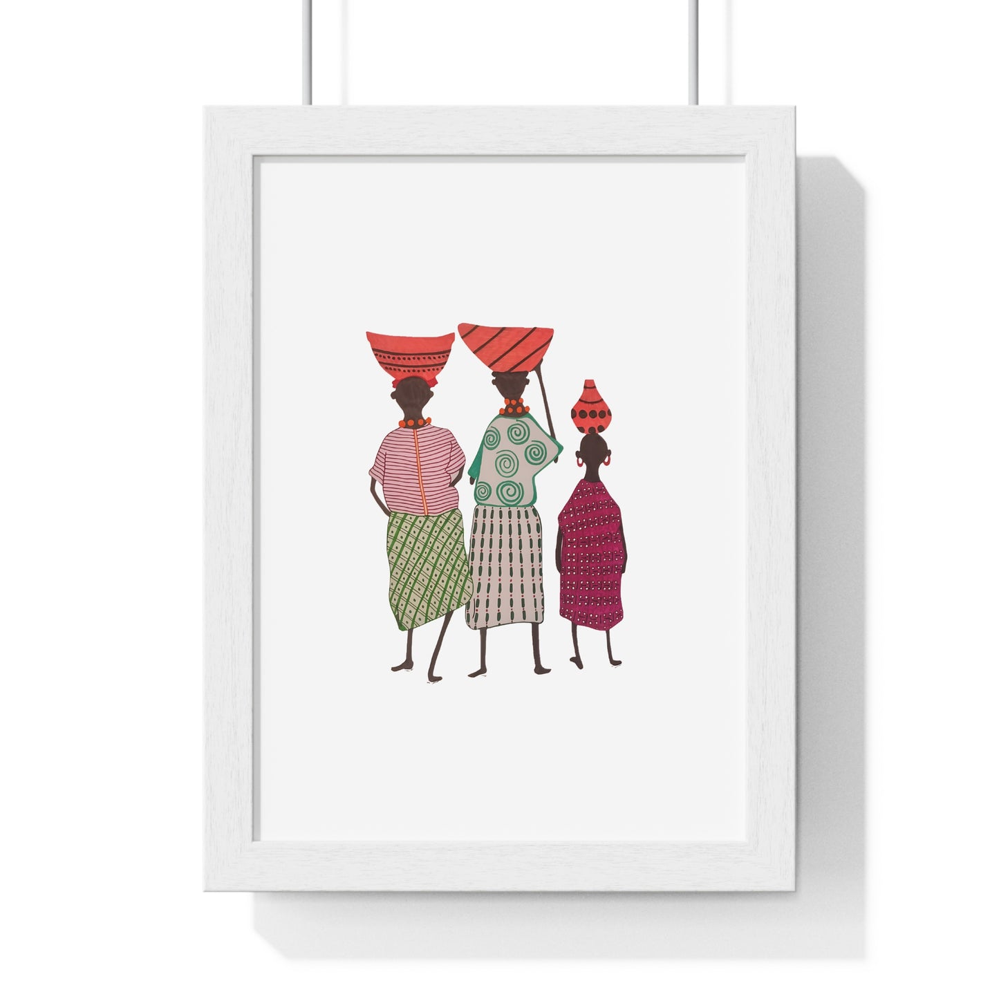 Dinkgwana Vertical Framed Poster - Artistic Wall Decor for Home & Office