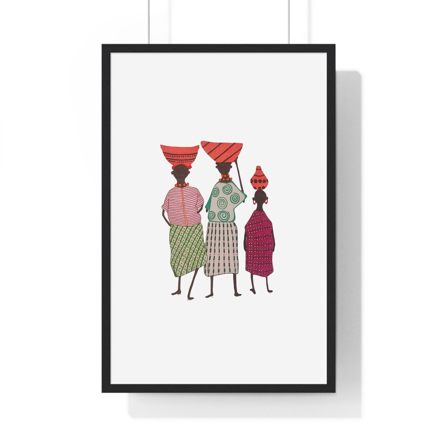 Dinkgwana Vertical Framed Poster - Artistic Wall Decor for Home & Office