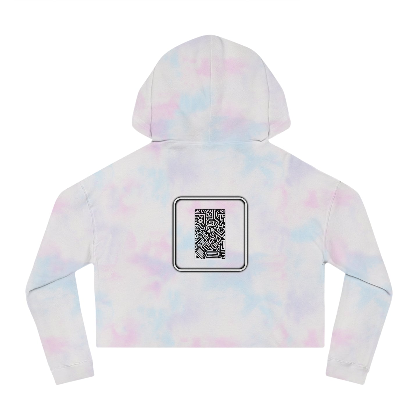 Pulse - Trendy Cropped Hooded Sweatshirt with QR Code Design, Stylish Casual Wear, Perfect for Fall Outfits, Gifts for Her, Unique Street Wear