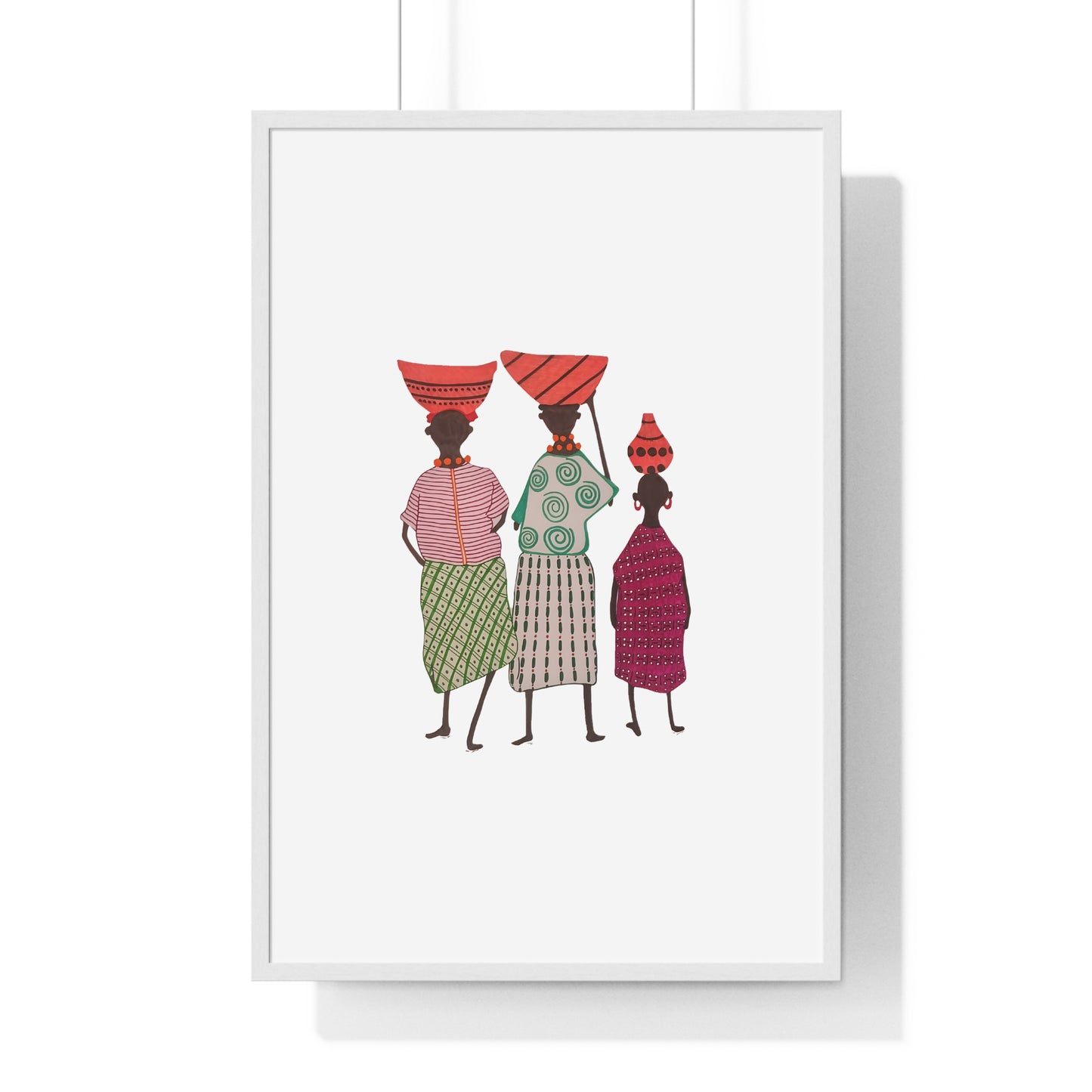 Dinkgwana Vertical Framed Poster - Artistic Wall Decor for Home & Office