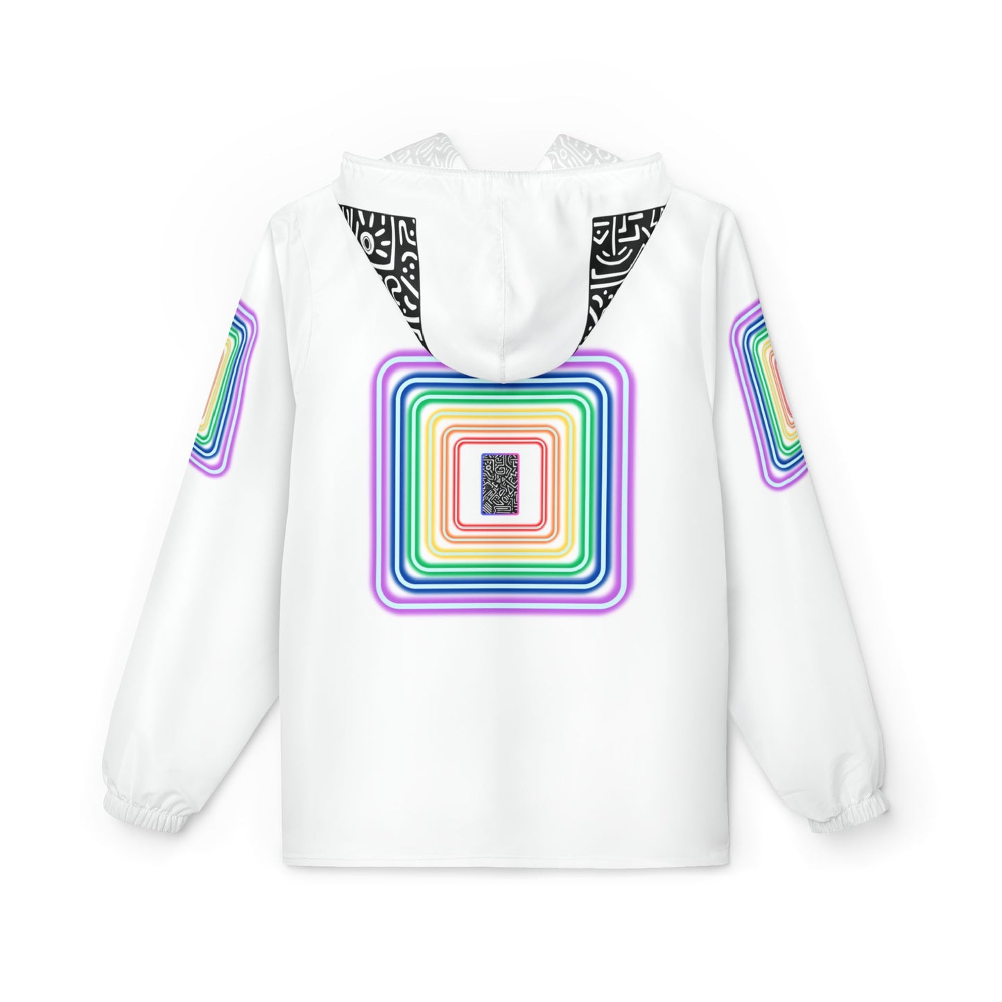 Pulse Windbreaker Jacket, Trendy Raincoat, Stylish Outerwear, AOP Jacket, Unique Gift for Him/Her