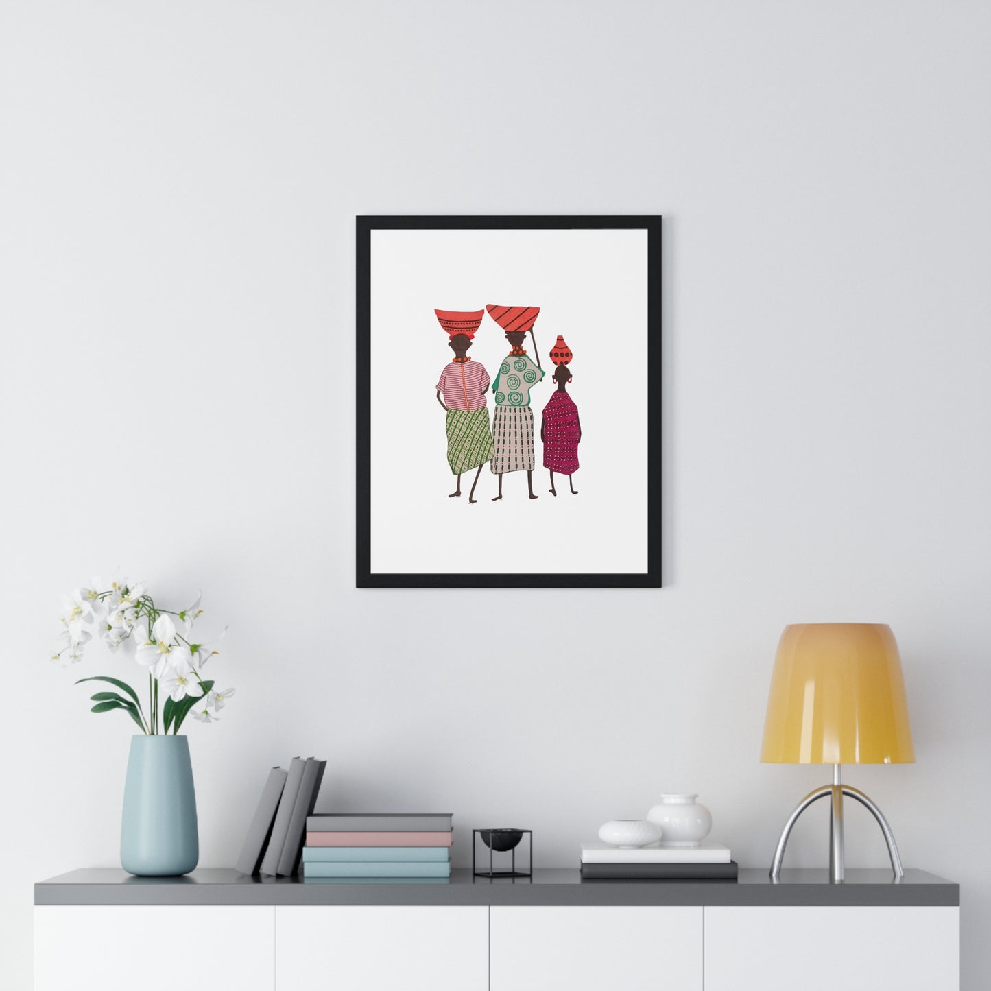 Dinkgwana Vertical Framed Poster - Artistic Wall Decor for Home & Office