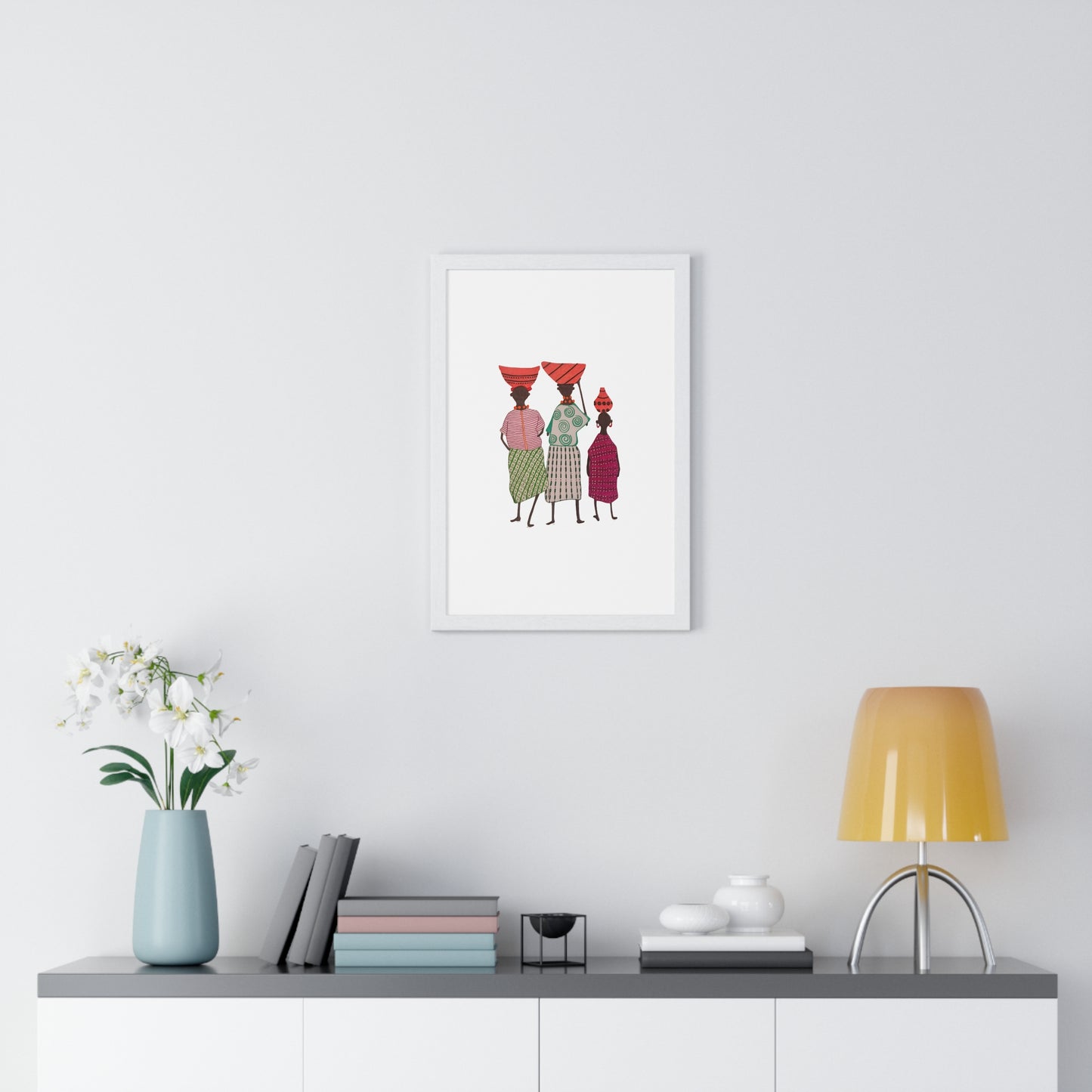 Dinkgwana Vertical Framed Poster - Artistic Wall Decor for Home & Office