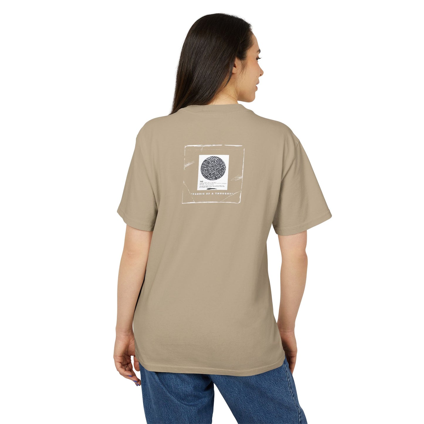 Fabric Of A Thought - Unisex Heavy Faded Tee | Relaxed Casual Style | Perfect for Everyday Wear, Gifting, Festivals, Summer Outings, Lounge Wear