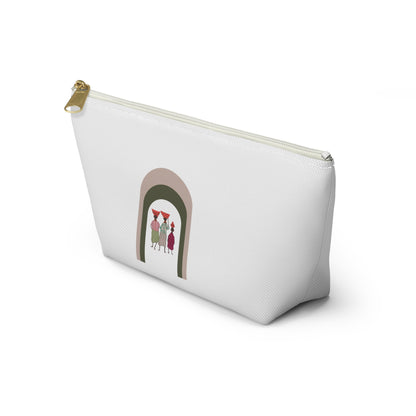 Dinkgwana - Artistic Accessory Pouch, Stylish Makeup Bag, Floral Travel Organizer, Cute Pencil Case, Unique Gift for Her