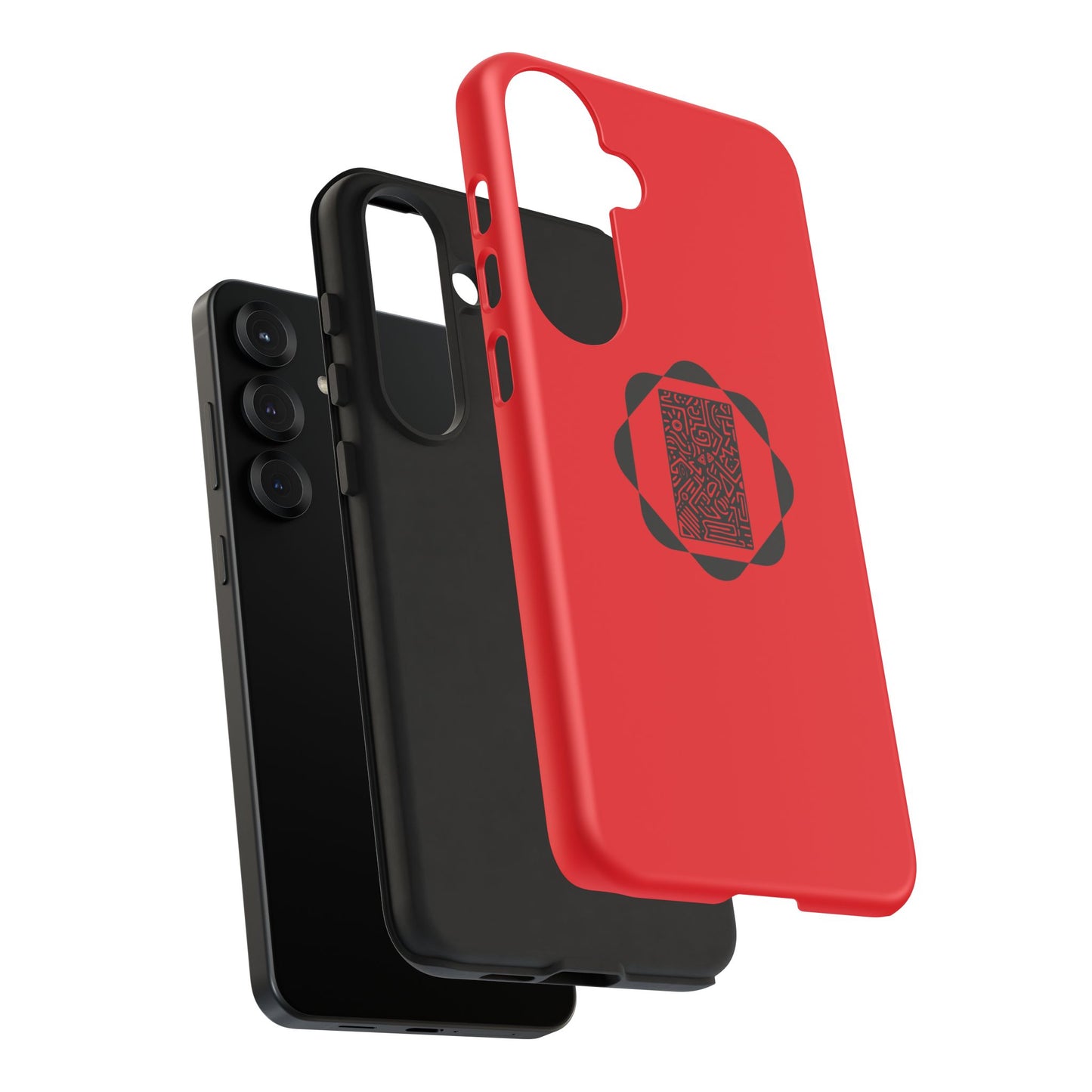 Tough Cases Phone Case, Bold Red Design, Unique Gift for Tech Lovers, Customize for Birthdays, Holidays, Everyday Use