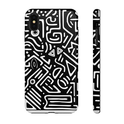Stylish Phone Case, Abstract Design, Tough Cell Phone Cover, Modern Smartphone Protector, Gift for Tech Lovers, Unique Accessories