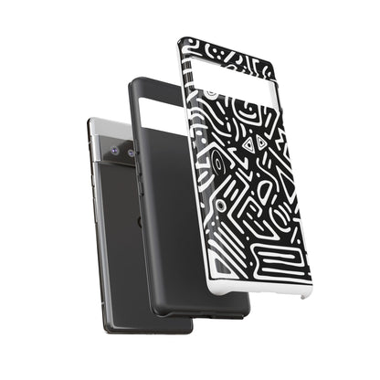 Stylish Phone Case, Abstract Design, Tough Cell Phone Cover, Modern Smartphone Protector, Gift for Tech Lovers, Unique Accessories