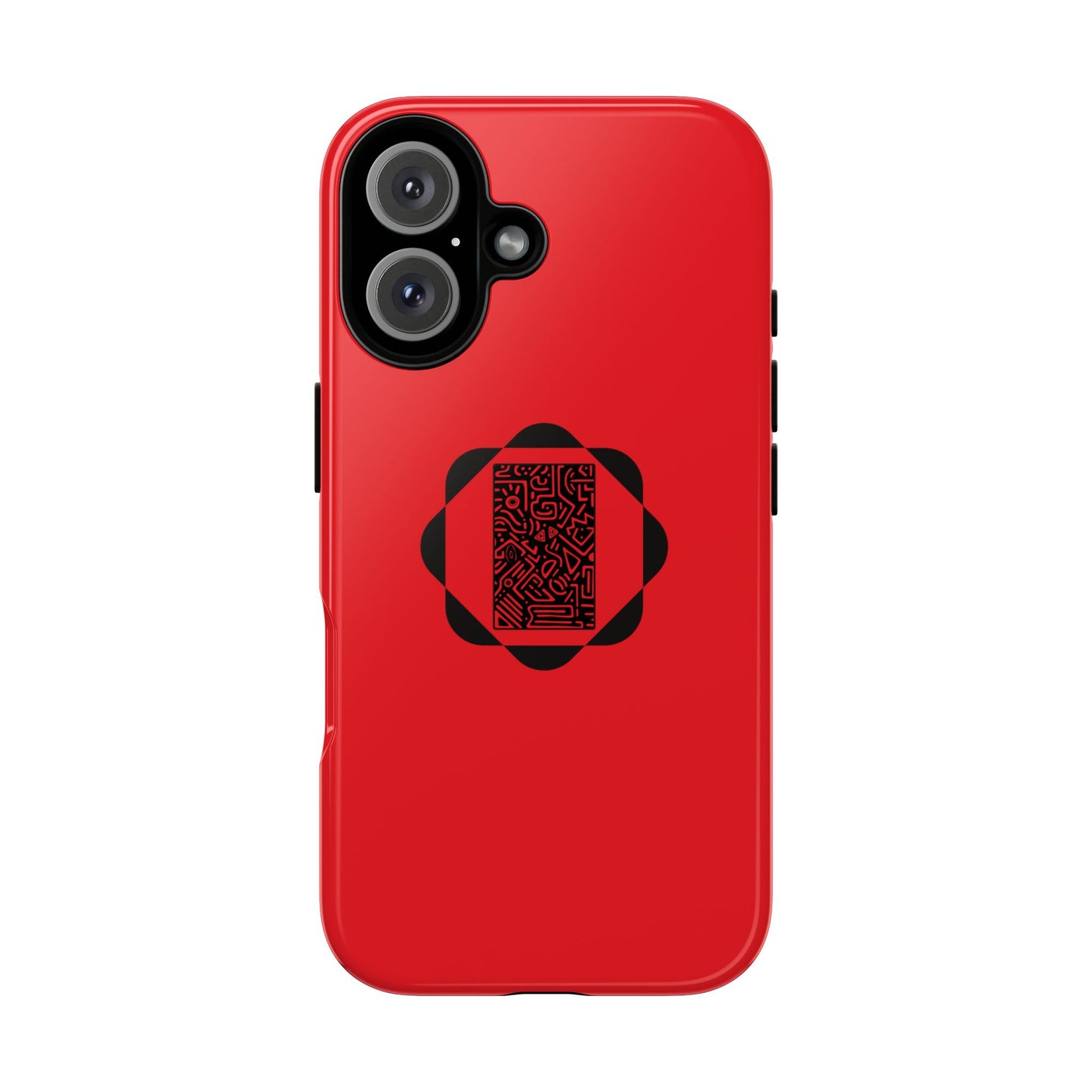 Tough Cases Phone Case, Bold Red Design, Unique Gift for Tech Lovers, Customize for Birthdays, Holidays, Everyday Use