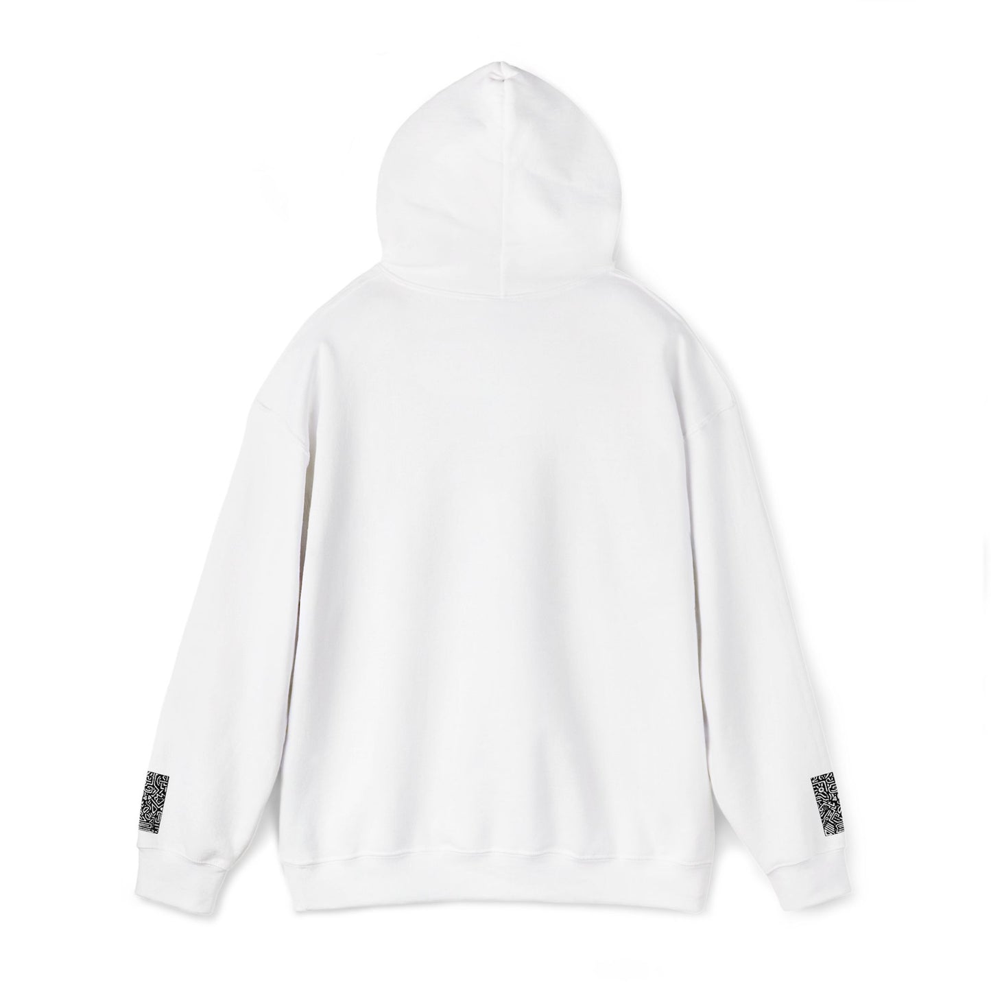 Pulse Hoodie — Minimal Black & White Tech Graphic