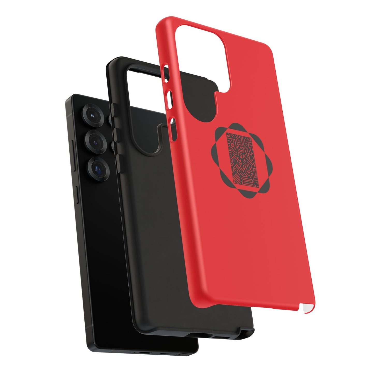 Tough Cases Phone Case, Bold Red Design, Unique Gift for Tech Lovers, Customize for Birthdays, Holidays, Everyday Use