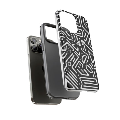 Stylish Phone Case, Abstract Design, Tough Cell Phone Cover, Modern Smartphone Protector, Gift for Tech Lovers, Unique Accessories