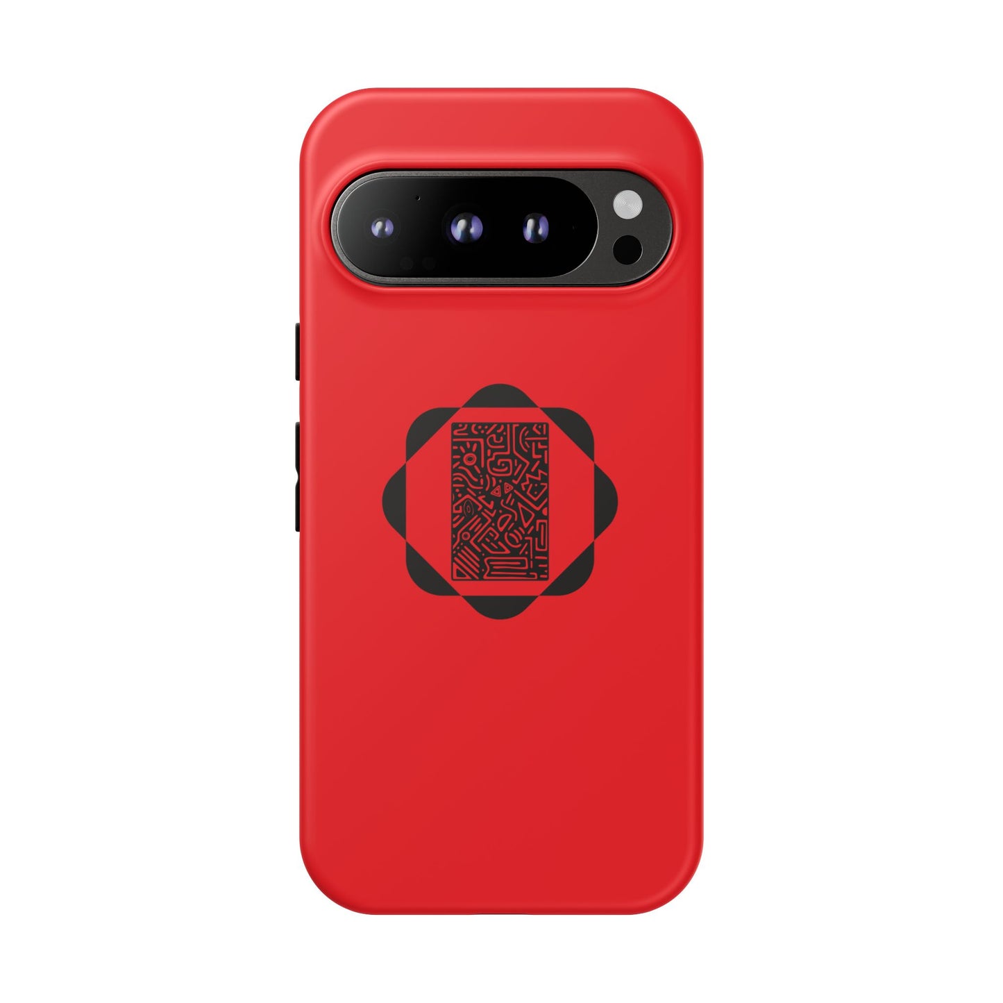 Tough Cases Phone Case, Bold Red Design, Unique Gift for Tech Lovers, Customize for Birthdays, Holidays, Everyday Use