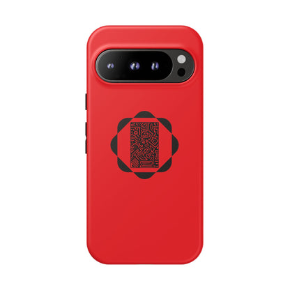 Tough Cases Phone Case, Bold Red Design, Unique Gift for Tech Lovers, Customize for Birthdays, Holidays, Everyday Use