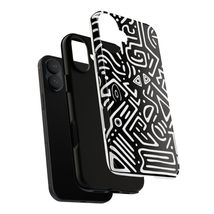 Stylish Phone Case, Abstract Design, Tough Cell Phone Cover, Modern Smartphone Protector, Gift for Tech Lovers, Unique Accessories