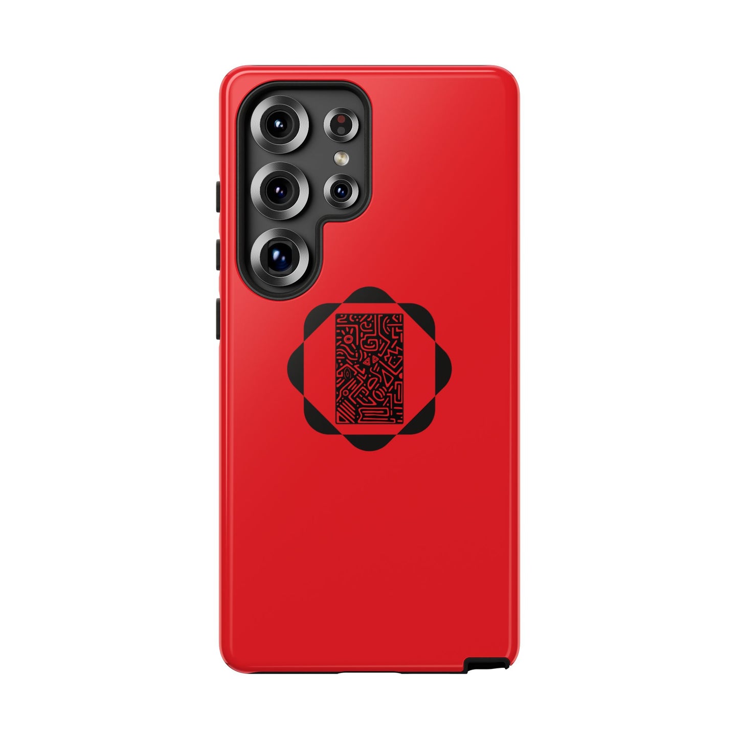 Tough Cases Phone Case, Bold Red Design, Unique Gift for Tech Lovers, Customize for Birthdays, Holidays, Everyday Use