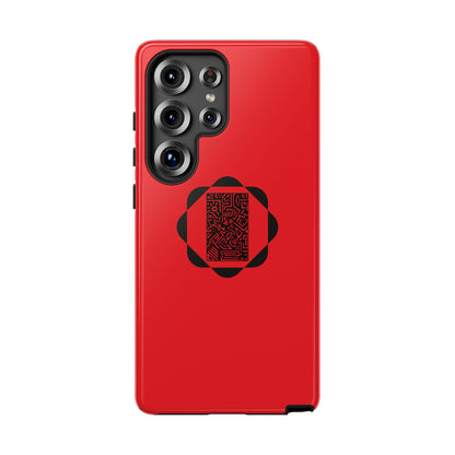 Tough Cases Phone Case, Bold Red Design, Unique Gift for Tech Lovers, Customize for Birthdays, Holidays, Everyday Use