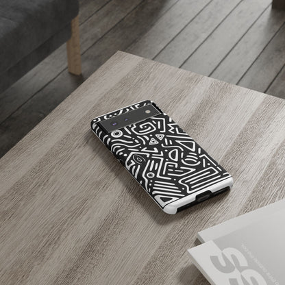 Stylish Phone Case, Abstract Design, Tough Cell Phone Cover, Modern Smartphone Protector, Gift for Tech Lovers, Unique Accessories